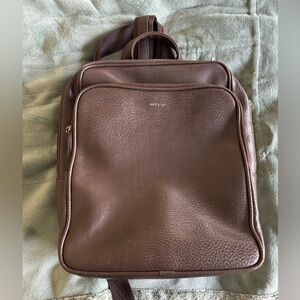 Matt & Nat Chocolate Brown Vegan Leather Backpack